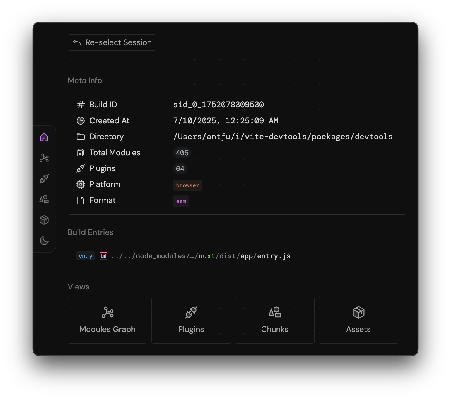 Vite DevTools 前瞻介绍 - Slidev